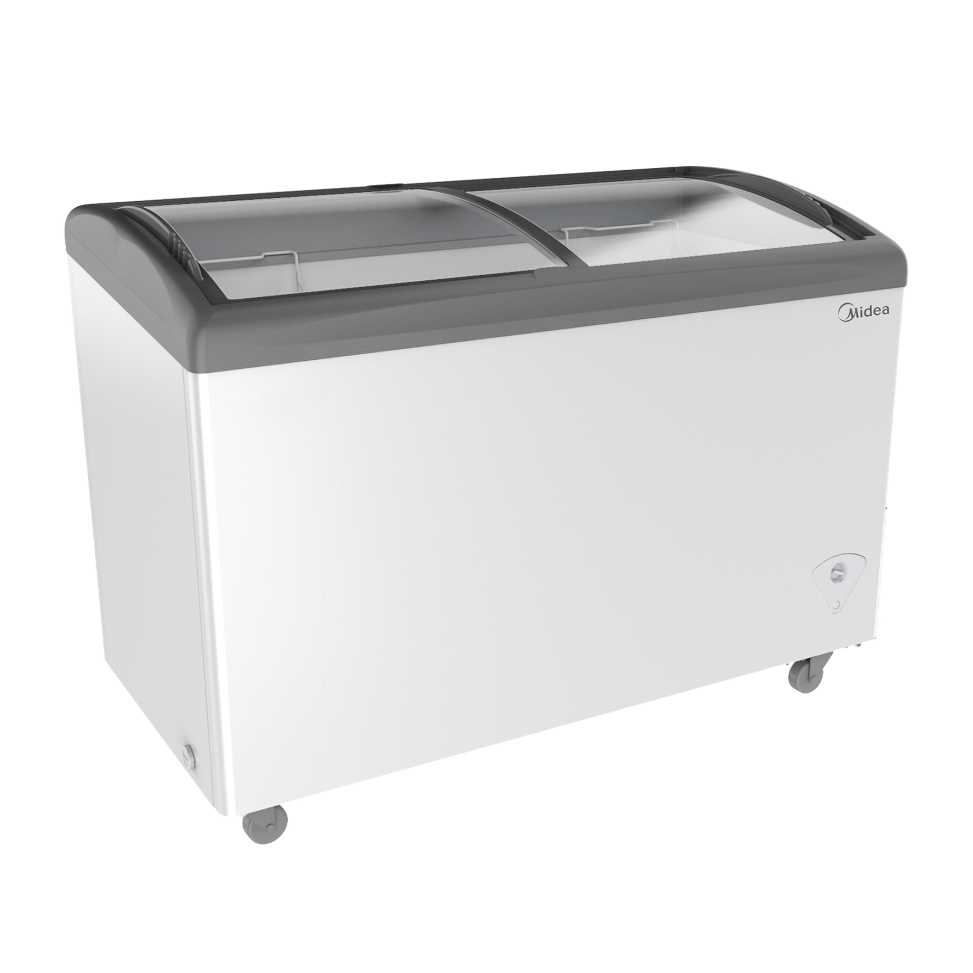 Midea Commercial Curved Glass Door Chest Freezer 254L