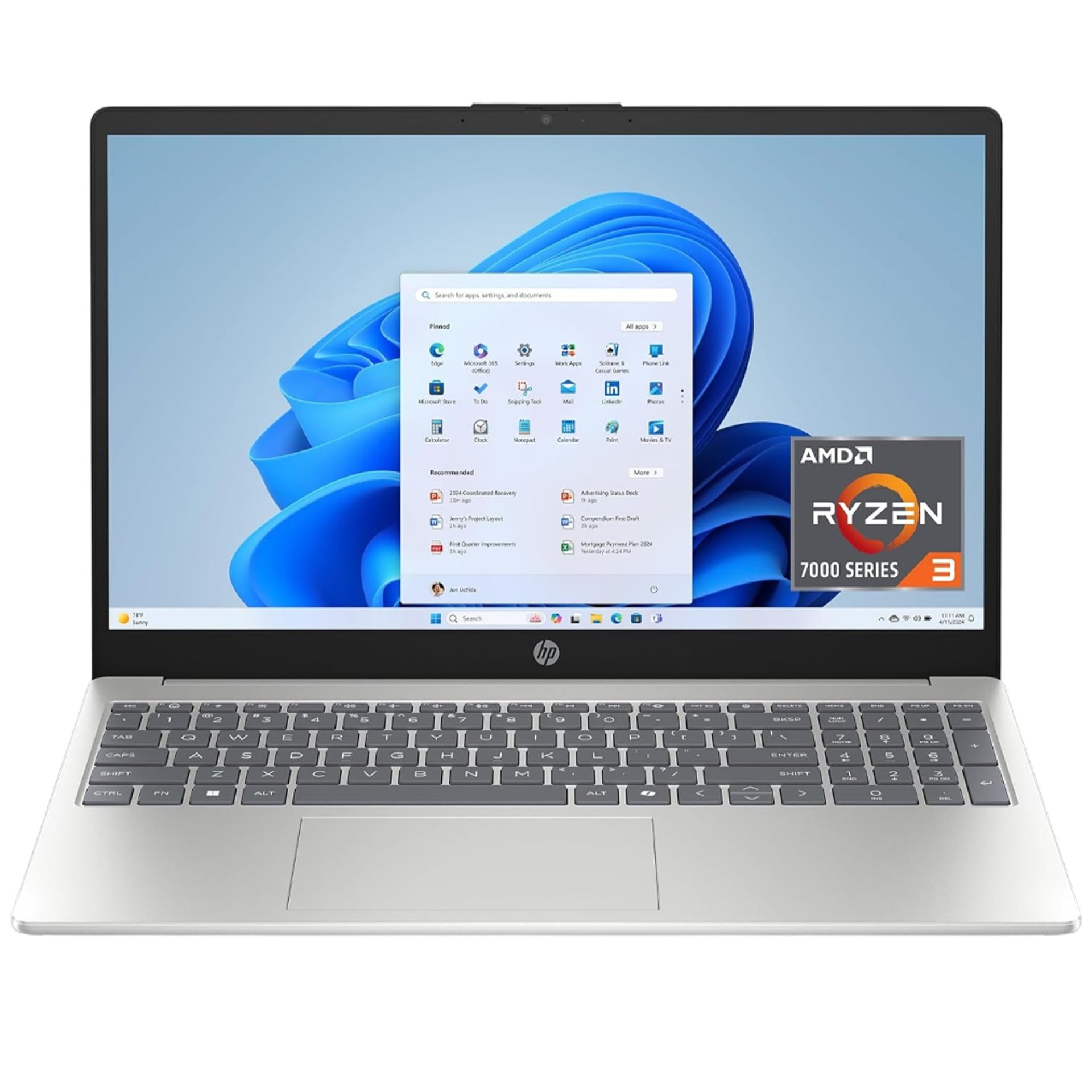 HP Laptop 15.6"Touchscreen AMD Ryzen 3 128GB SSD 8GB RAM Win 11