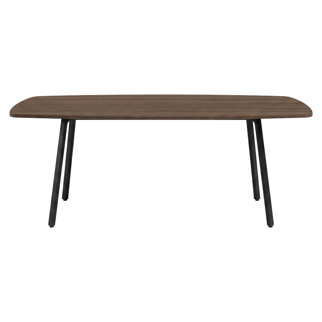 Stellar Conference Table with Metal Legs L2400 x W1000 x H750mm Dark Walnut/Grey #OZ-3309-24