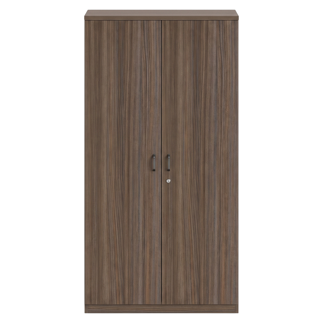 Stellar Filing Cabinet L800 x W400 x H2000mm Dark Walnut/Grey #OZ-3331