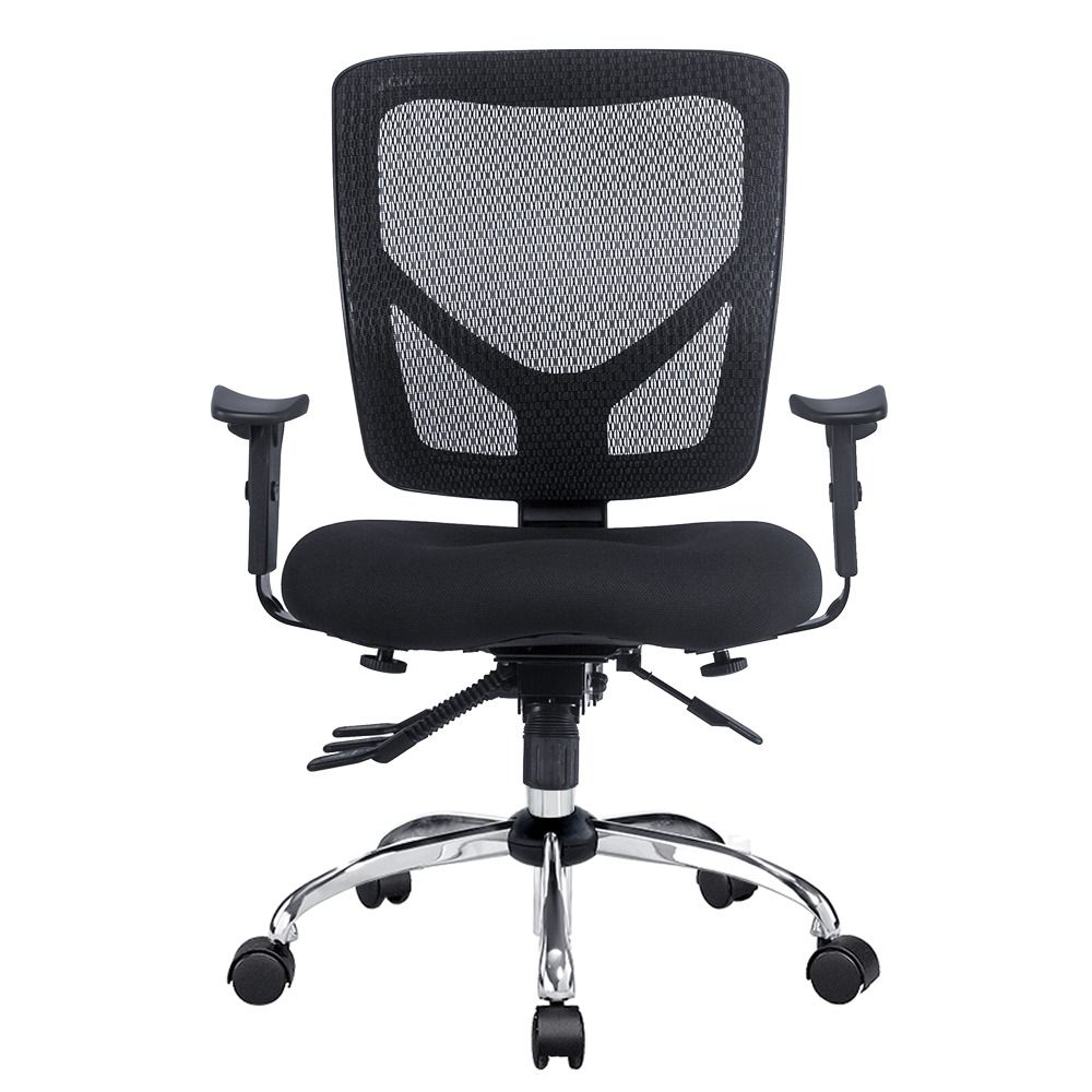 CSC Medium Back Mesh Chair Chrome Base 150kg Max Black #CH-5209ASX