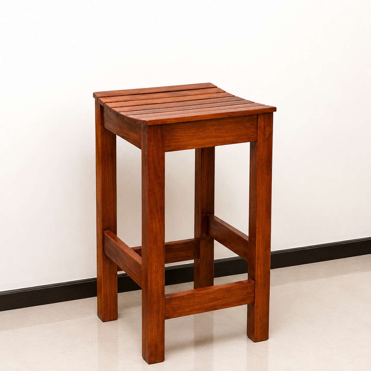 Perfecto Breakfast Counter Stool Solid Mahogany L380 x W360 x H680mm