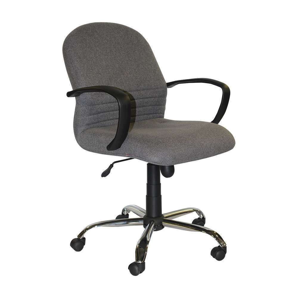 GDS Low Back Chair Silver Black Chrome Base (120kg Max)