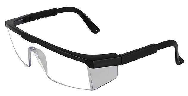 Safety Glasses Clear Frame Assorted Colours