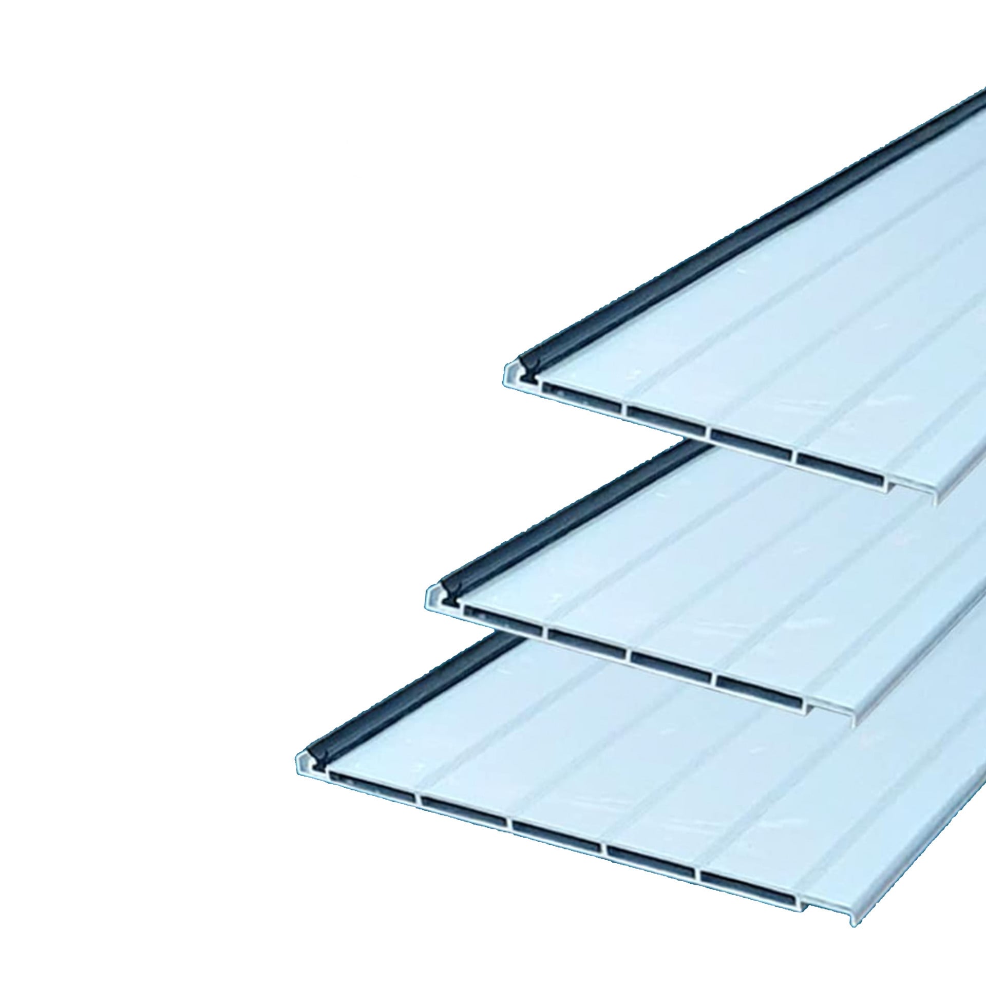 Wind Louvre Blade Alu 4" x 5mm x 5.8m Silver w/ Backing Rubber