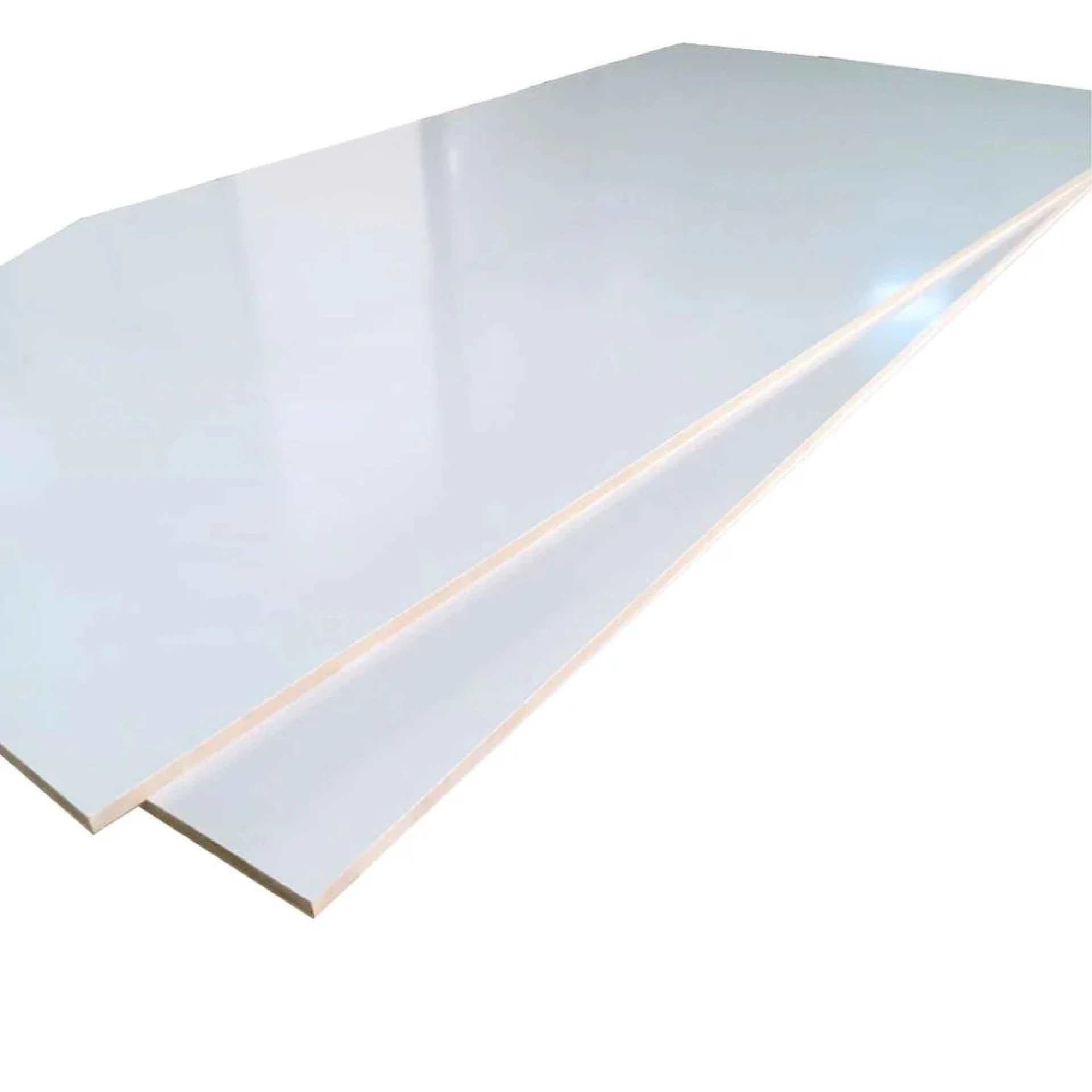 Interior Ply 2440 x 1220 x 16mm (+/- 0.5mm) White Melamine Ply 1 Side Matt 1 Side Gloss Finish