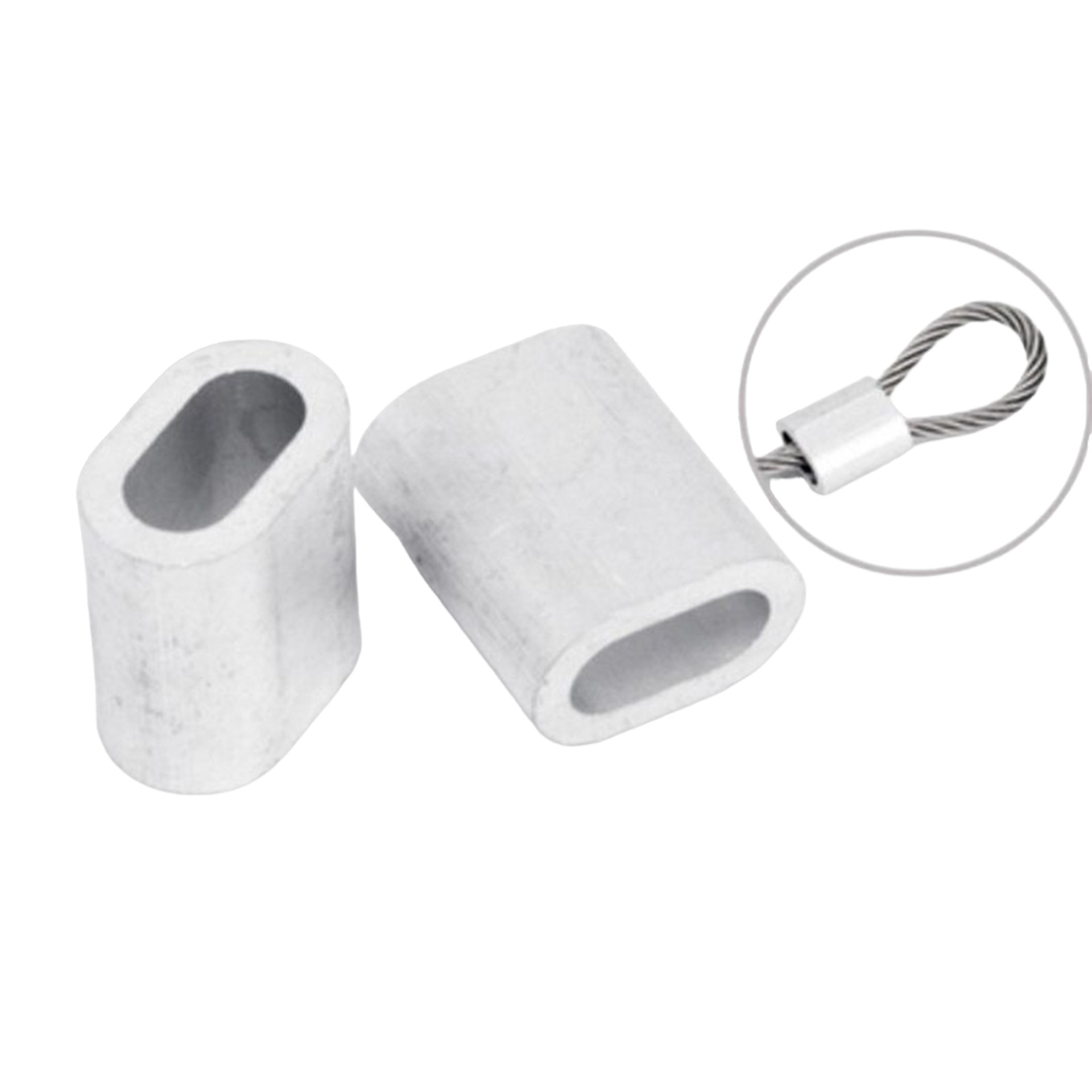 Fixworx Crimp Oval for Cable & Wire Rope M4 2pc Alum