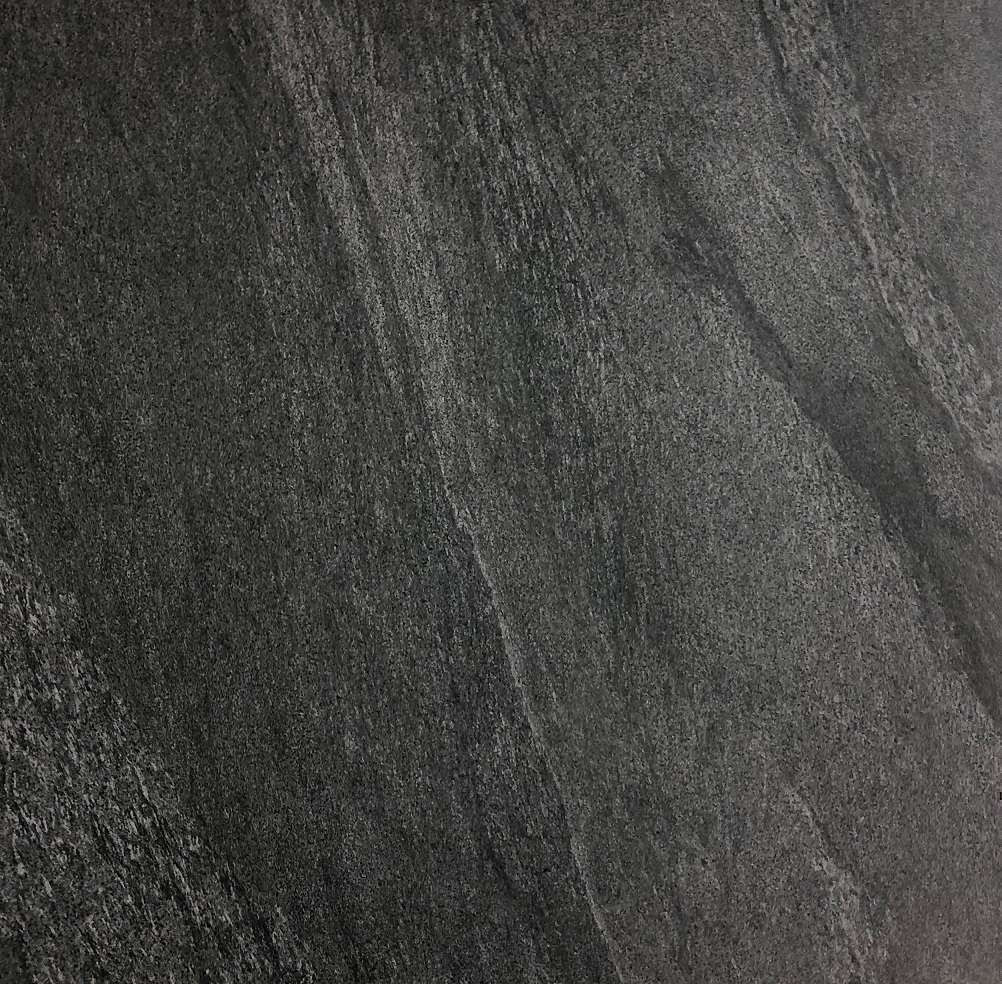 Niro Floor Tile 600x600 #GPB05SS Porcelain Polar Black Castle Rock Matte (4pc/1.44sqm Ctn)