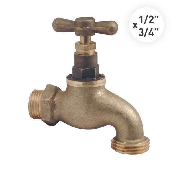 Pex Garden Bibtap Brass 1/2 x 3/4"