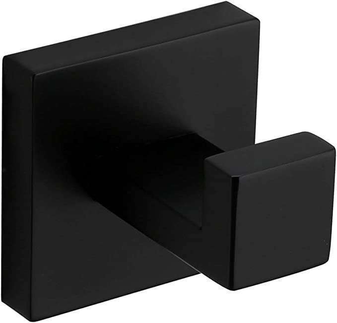 Orin Robe Hook Stainless Steel Matt Black Square 50 x 50 x 55mm