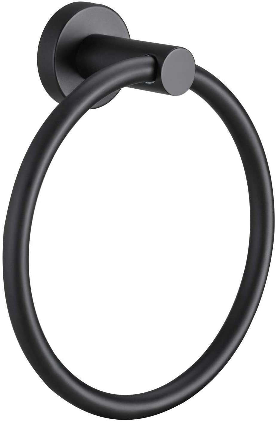 Orin Towel Ring S/S Matt Black Round 180 x 70mm