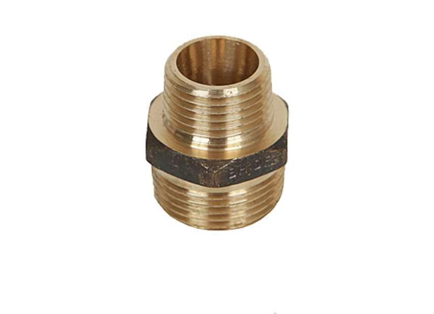 Brass Hex Nipple 20 x 15mm