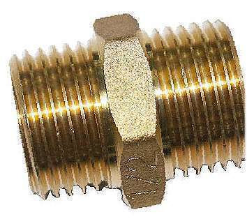 Brass Hex Nipple 20mm