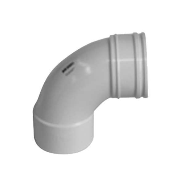 PVC Waste Plain Bend 150mm x 90D