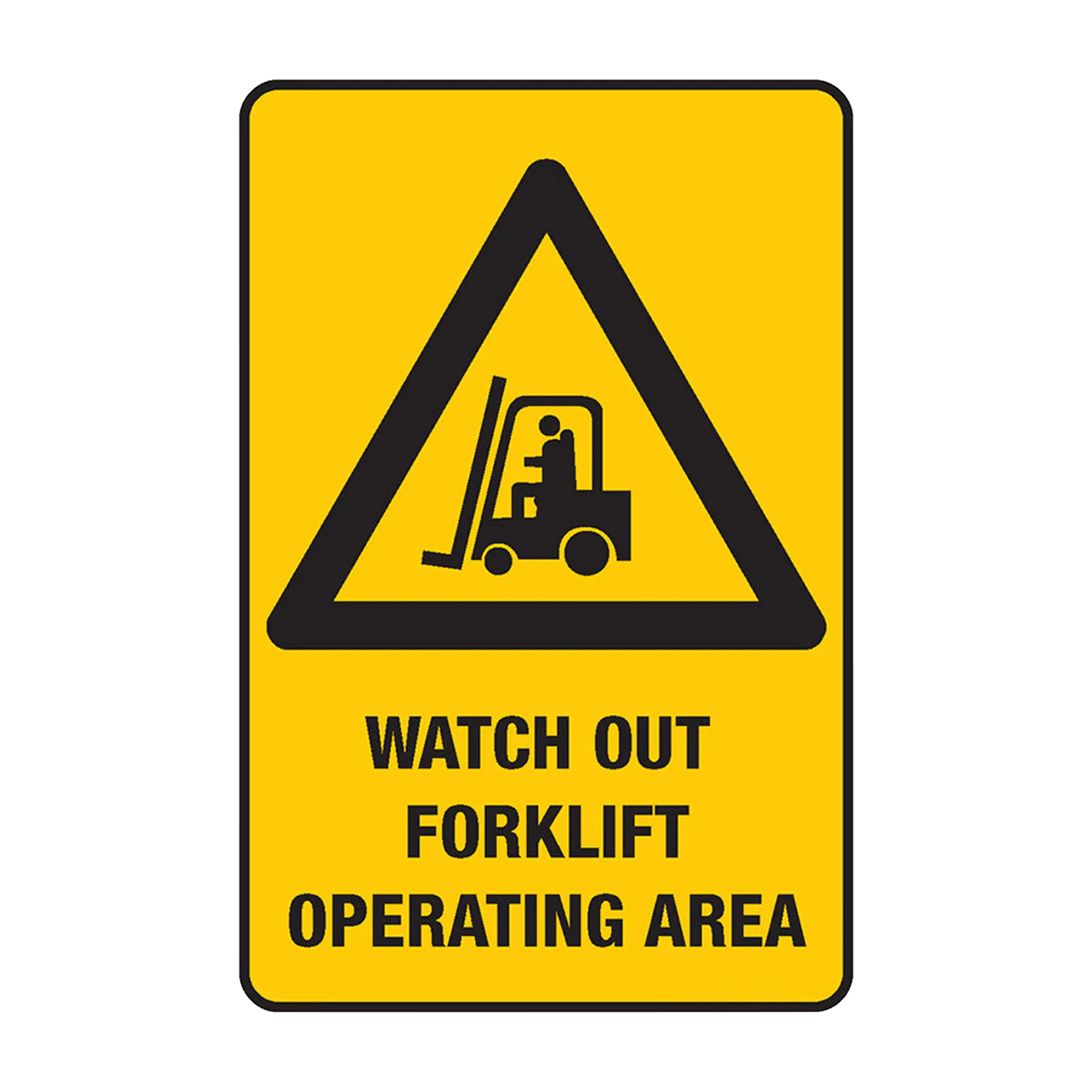 Wotect PVC Safety Sign Adhesive "Forklift Operating Area" 600 x 450mm