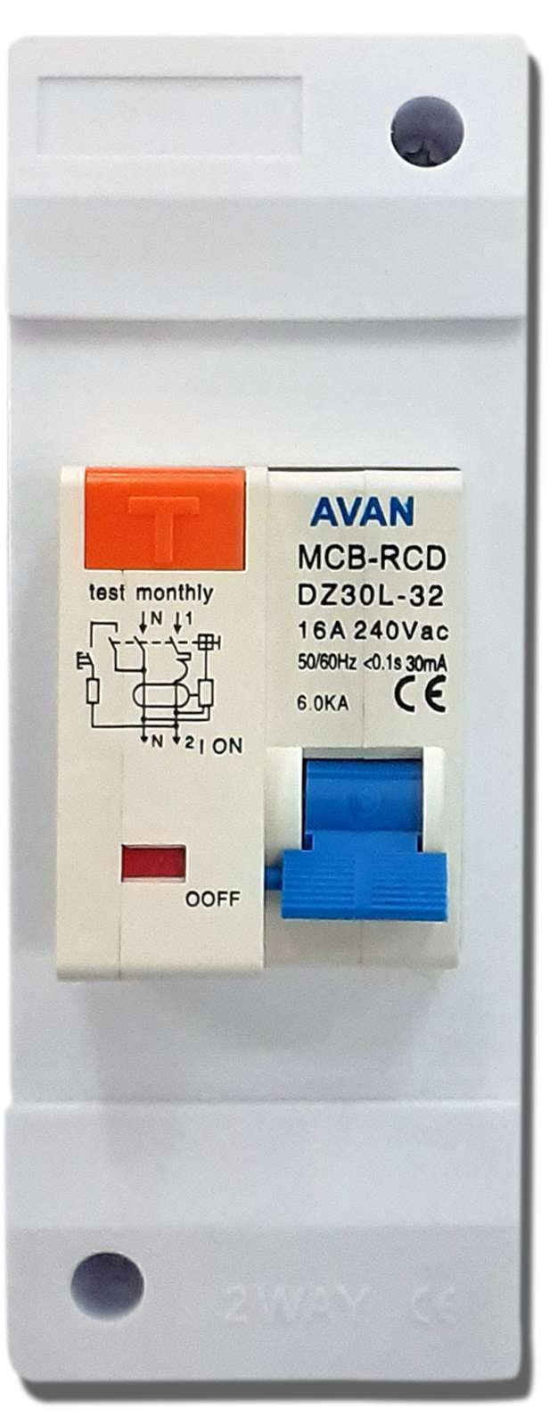 Avan Circuit Breaker MCB-RCD 16A Cover