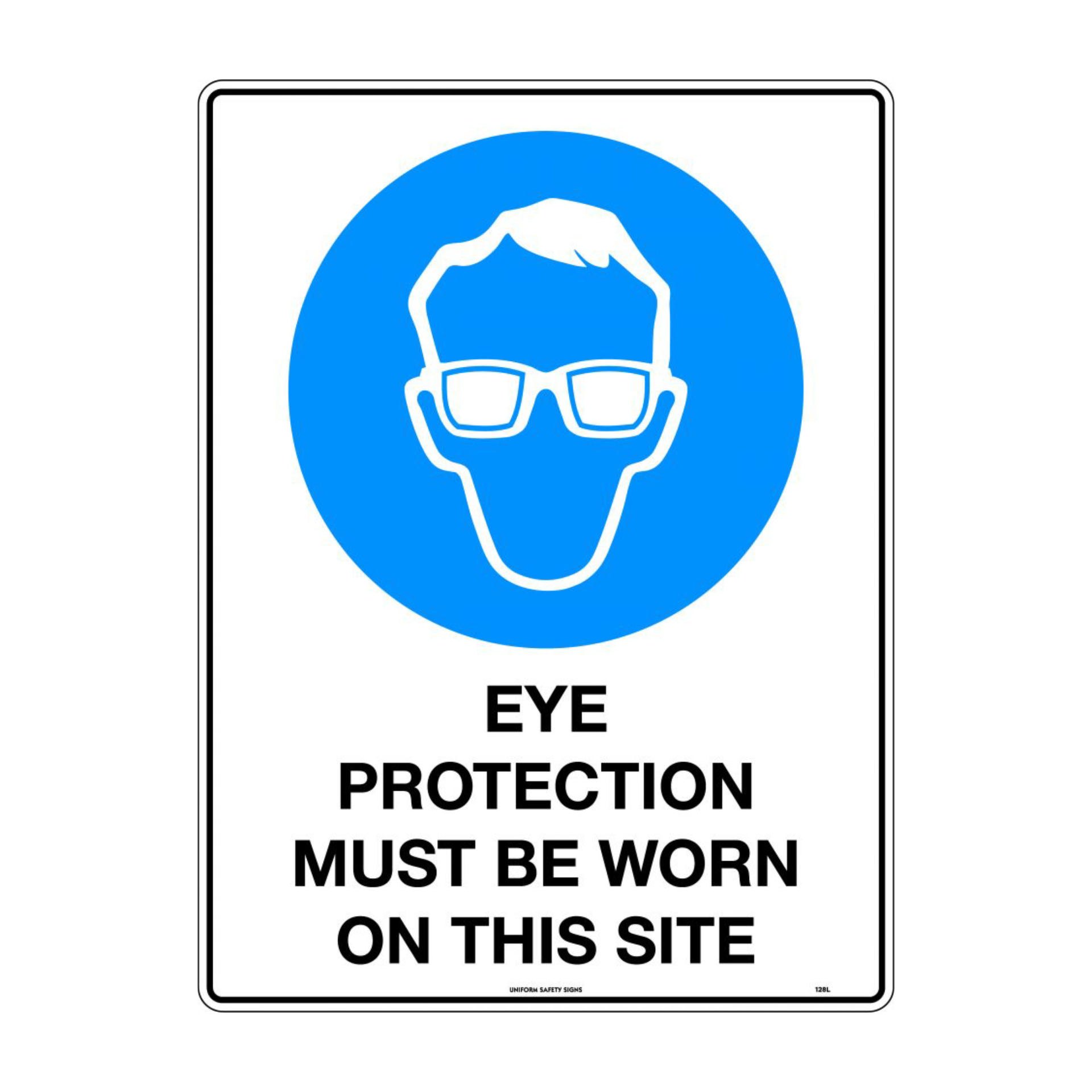 Wotect Safety Sign PP Corflute "Eye Protection Required" 400 x 600mm