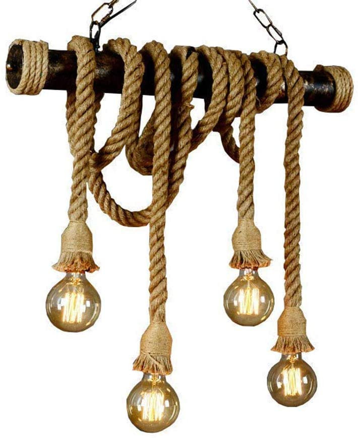 Fantasy Rope Design Four Pendant Light