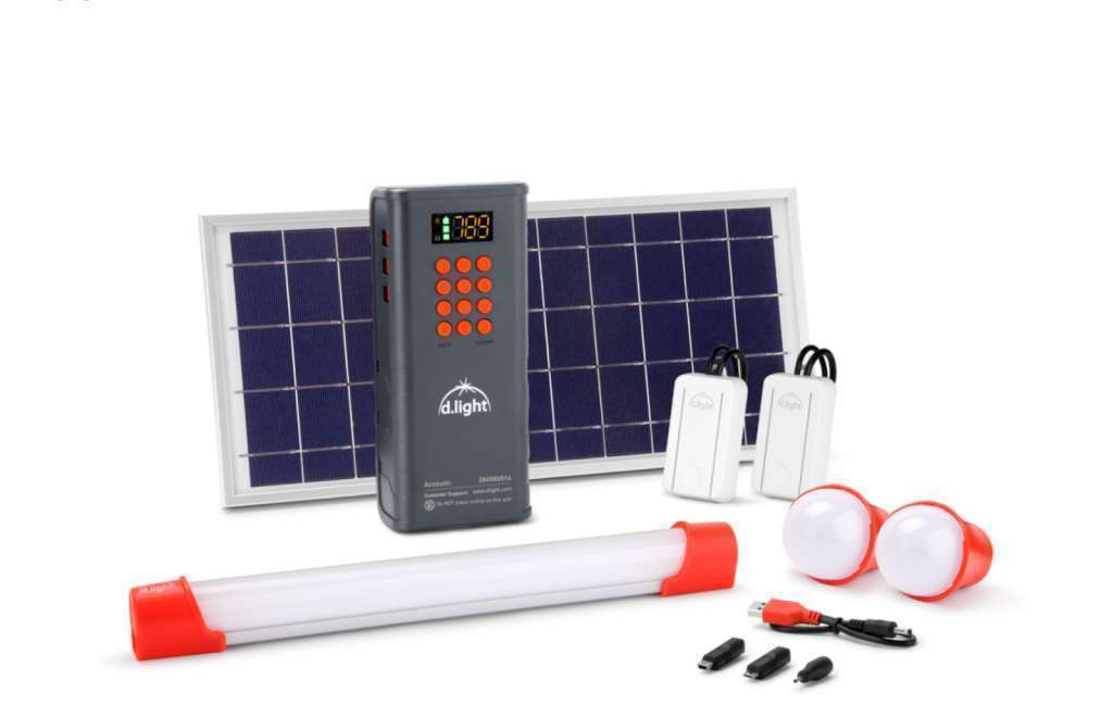d.light Solar Home System 12W 3 Lights Torch & Radio