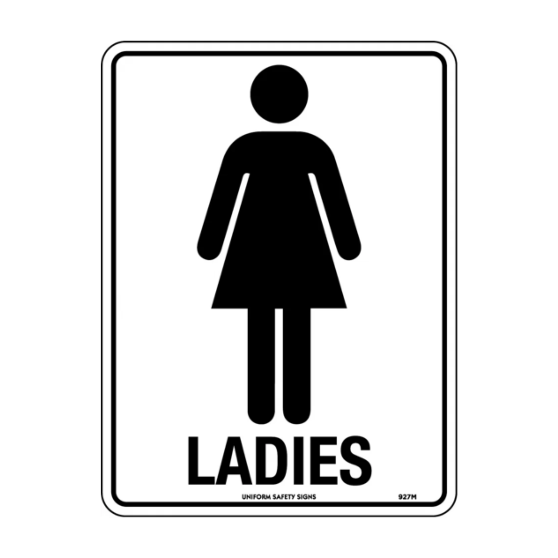 Wotect PVC Safety Sign Non-adhesive Corflute "Ladies" 225 x 300mm