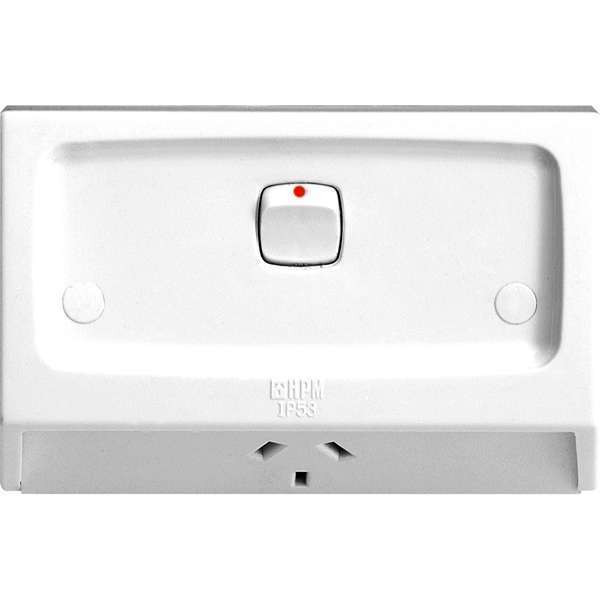 HPM Switch Weatherproof 10A Single P/Point