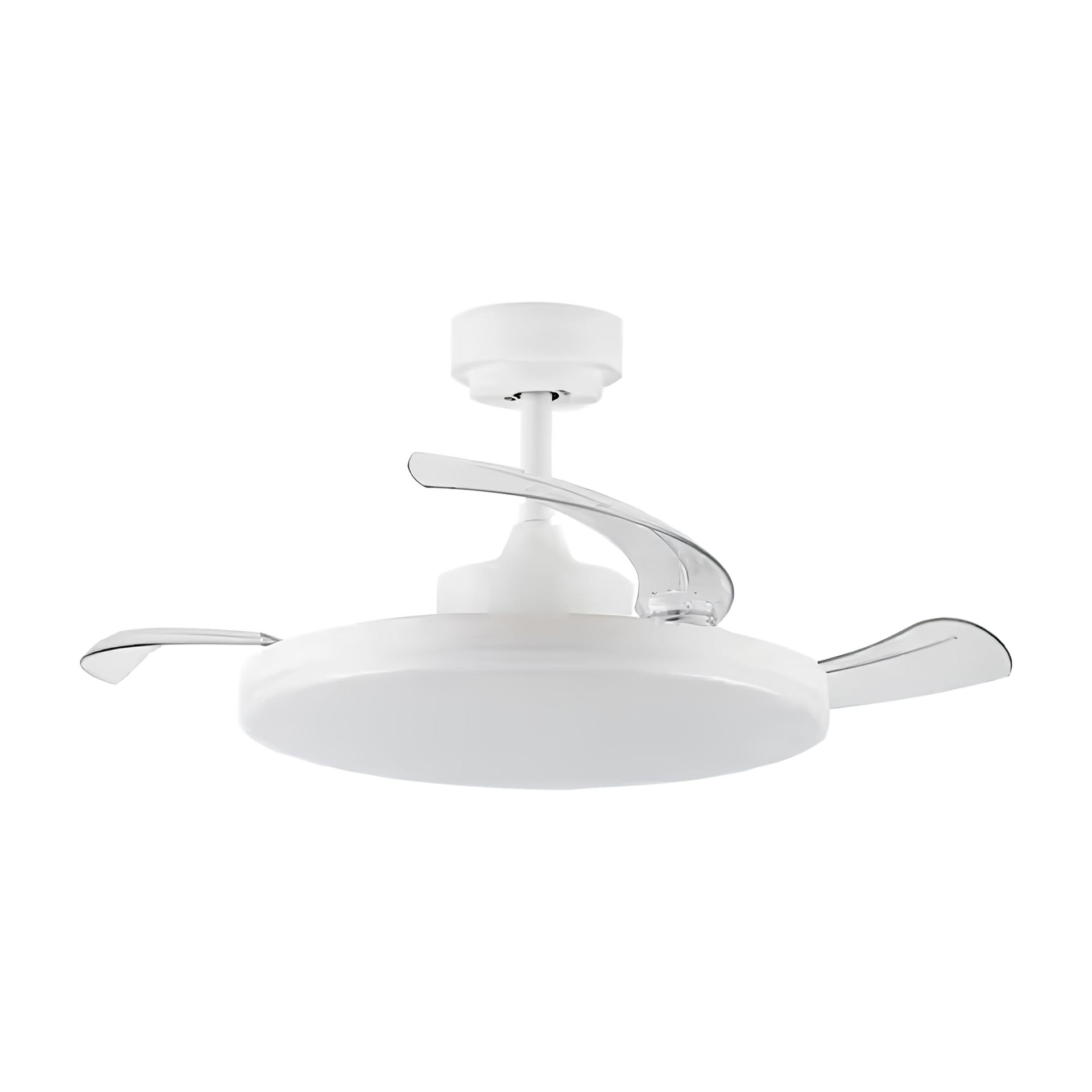 Ocean Wave 42" Retractable Ceiling Fan 3CCT 6 Speed Light & Remote 35W White