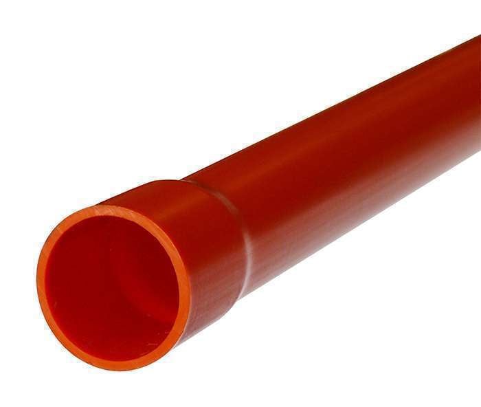 Conduit Pipe Orange H/D 80mm x 5.6m (3")