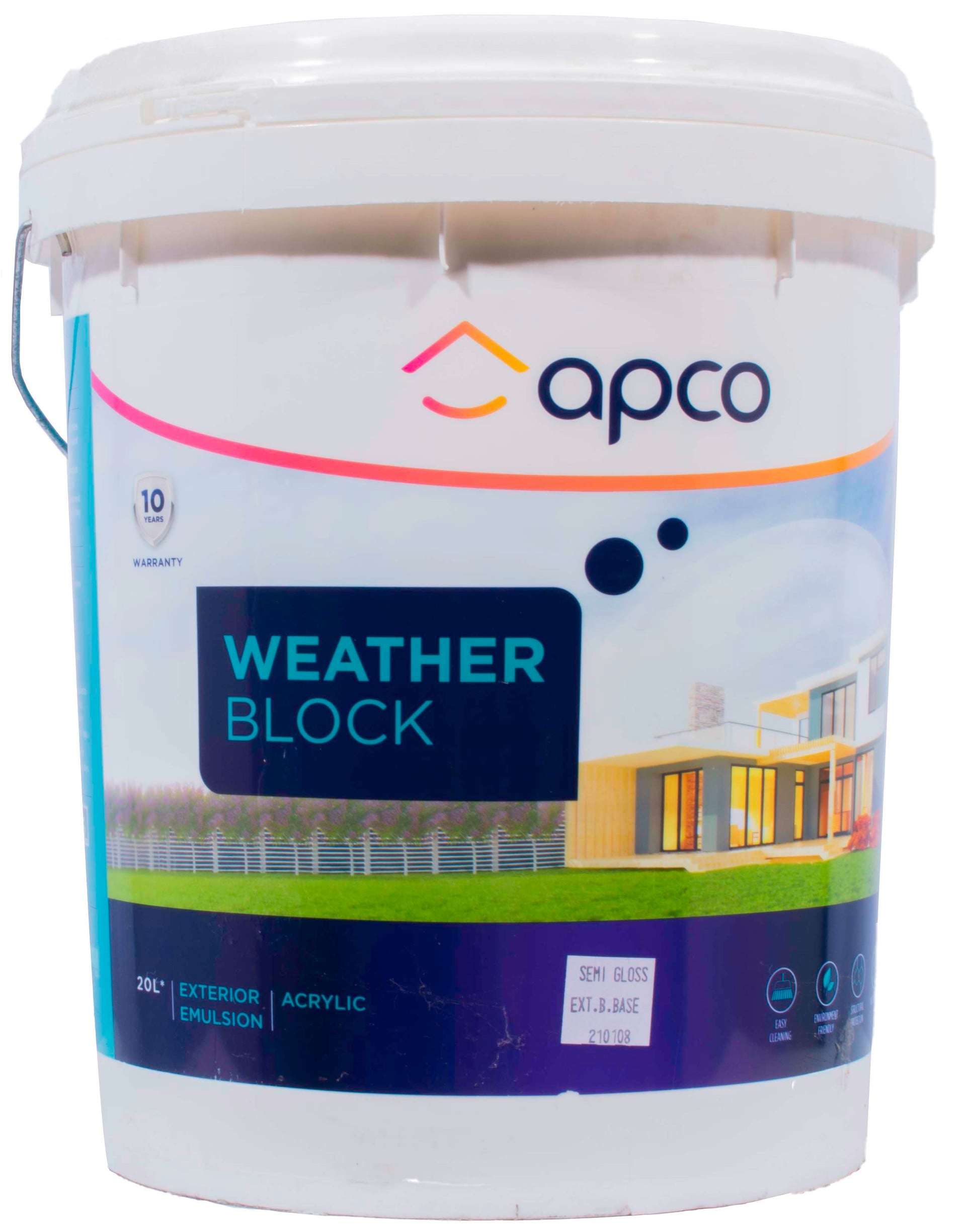 Apco Weatherblock Semi Gloss Acrylic Extra Bright Base 20L