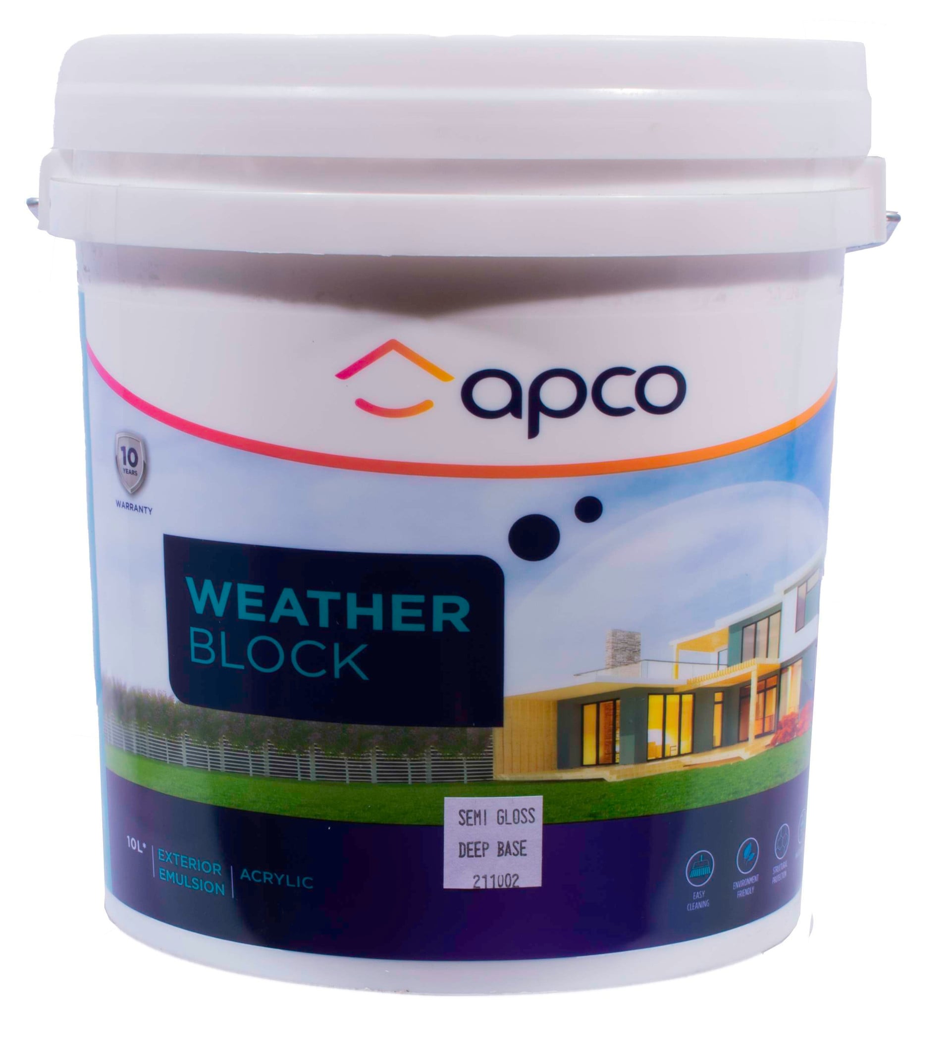 Apco Weatherblock Semi Gloss Acrylic Deep Base 10L