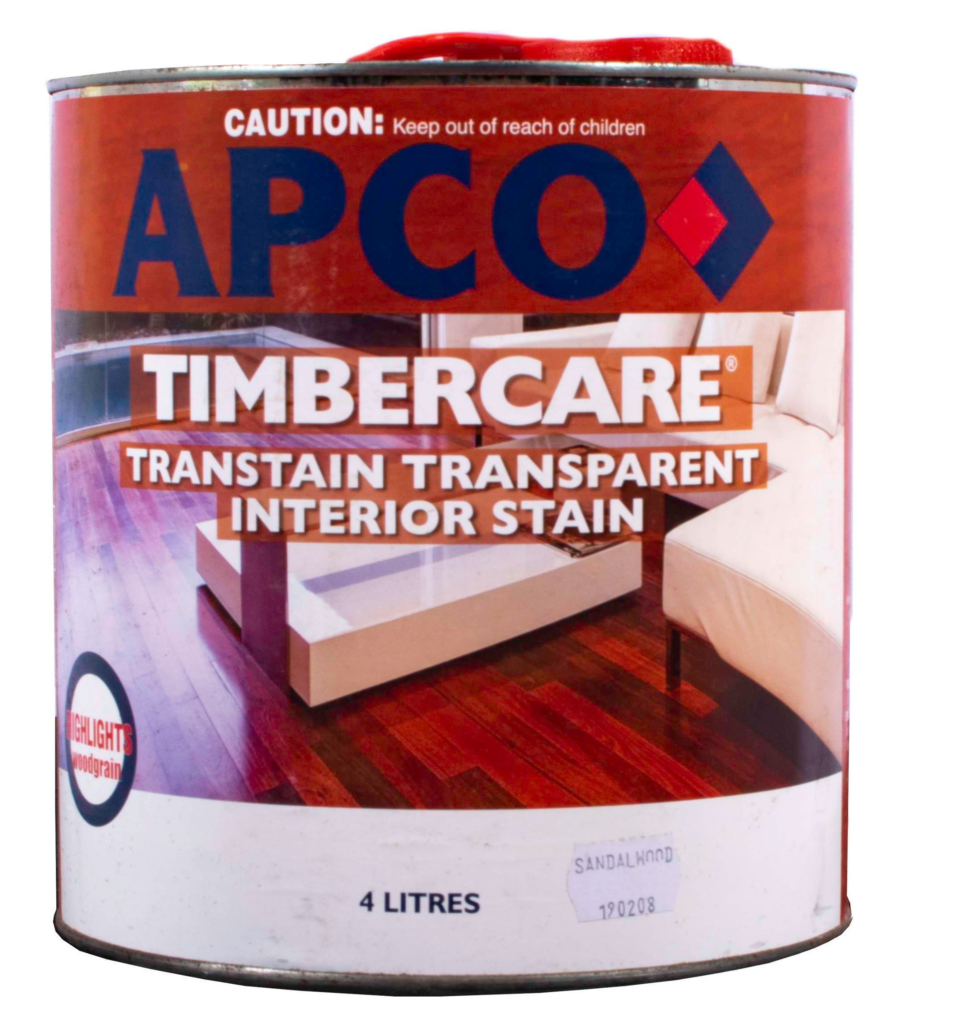 Apco Timbercare Transtain Transparent Stain Sandalwood 4L
