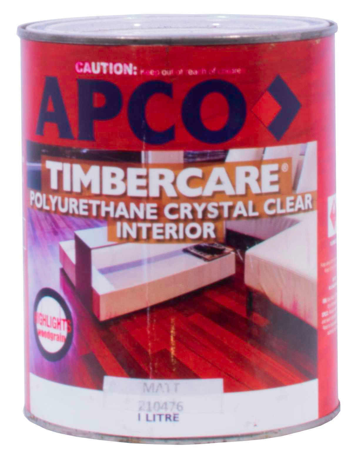Apco Touchwood Varnish Matt Polyurethane Clear 1L