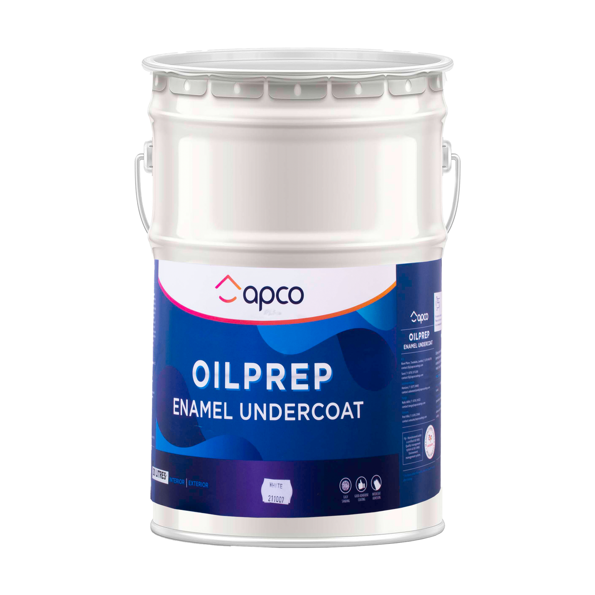 Apco OilPrep Undercoat Enamel White 20L