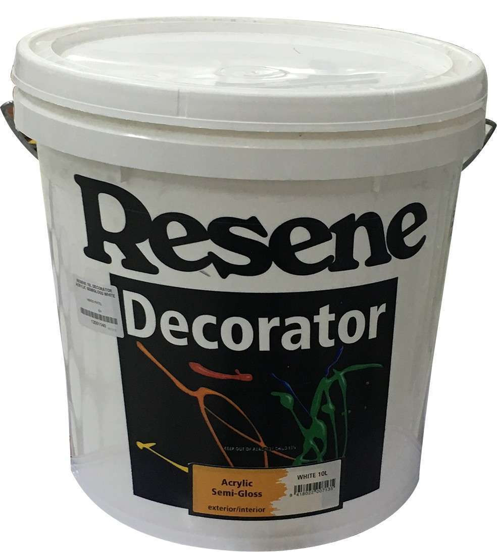 Resene Decorator Semi Gloss Acrylic White 10L