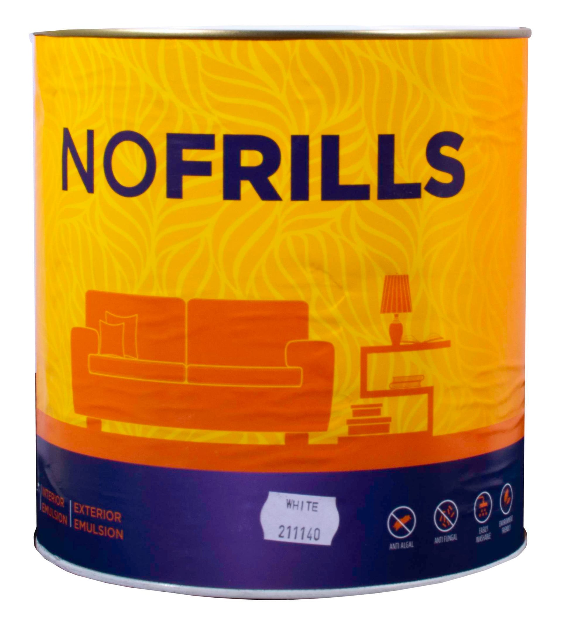 Apco No Frills Semi Gloss Acrylic White 4L **