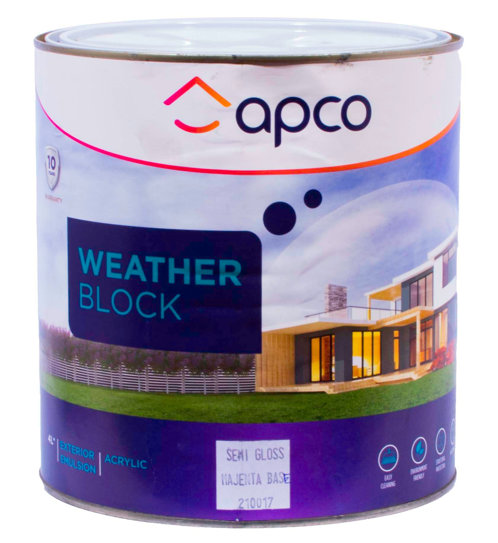 Apco Weatherblock Semi Gloss Acrylic Magenta Base 4L