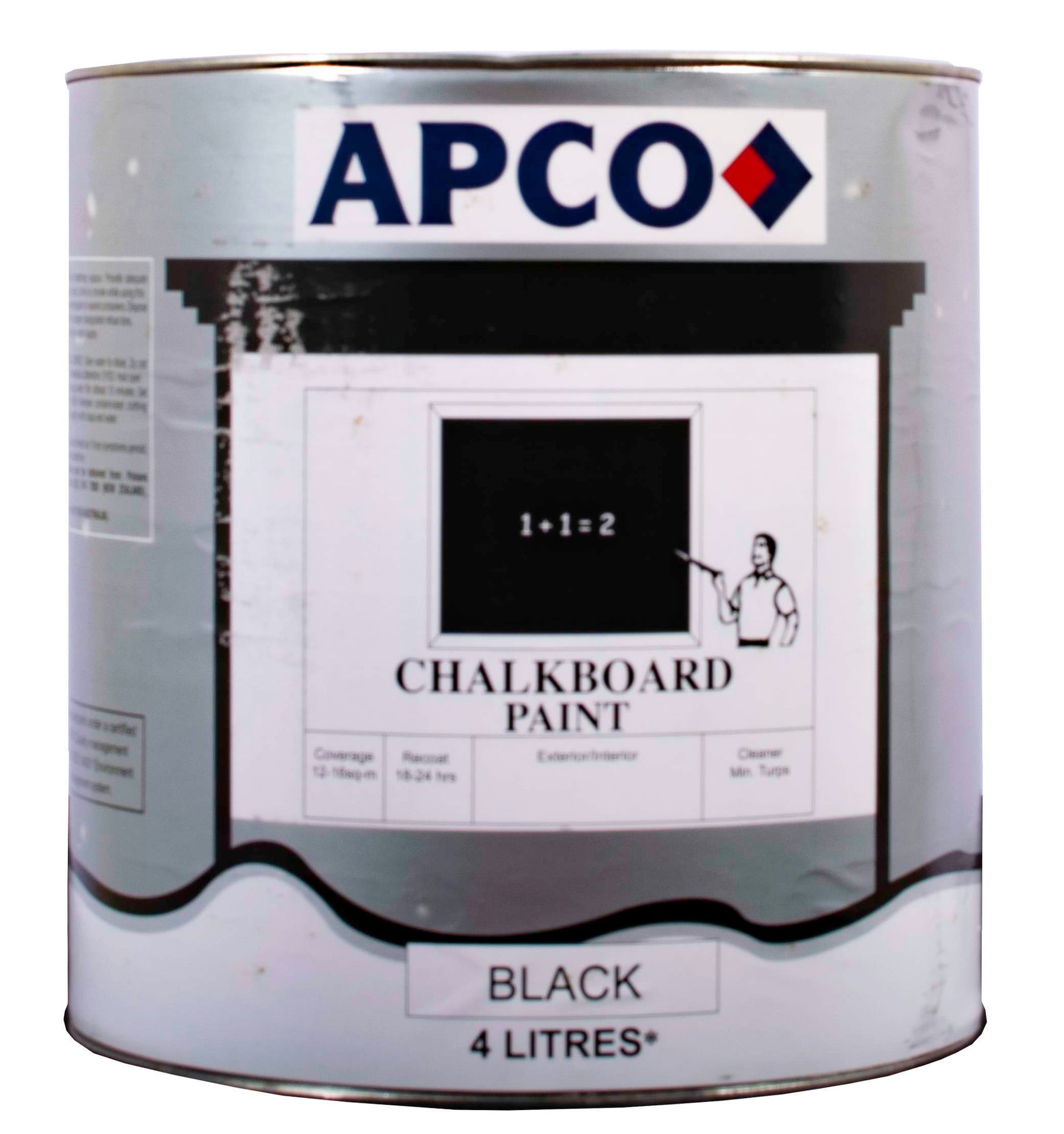Apco Chalkboard Paint Black 4L