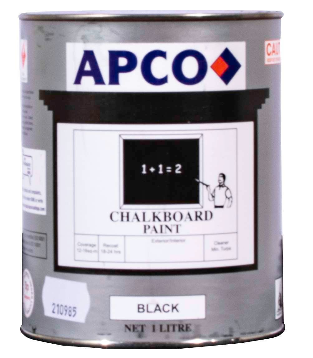 Apco Chalkboard Paint Black 1L