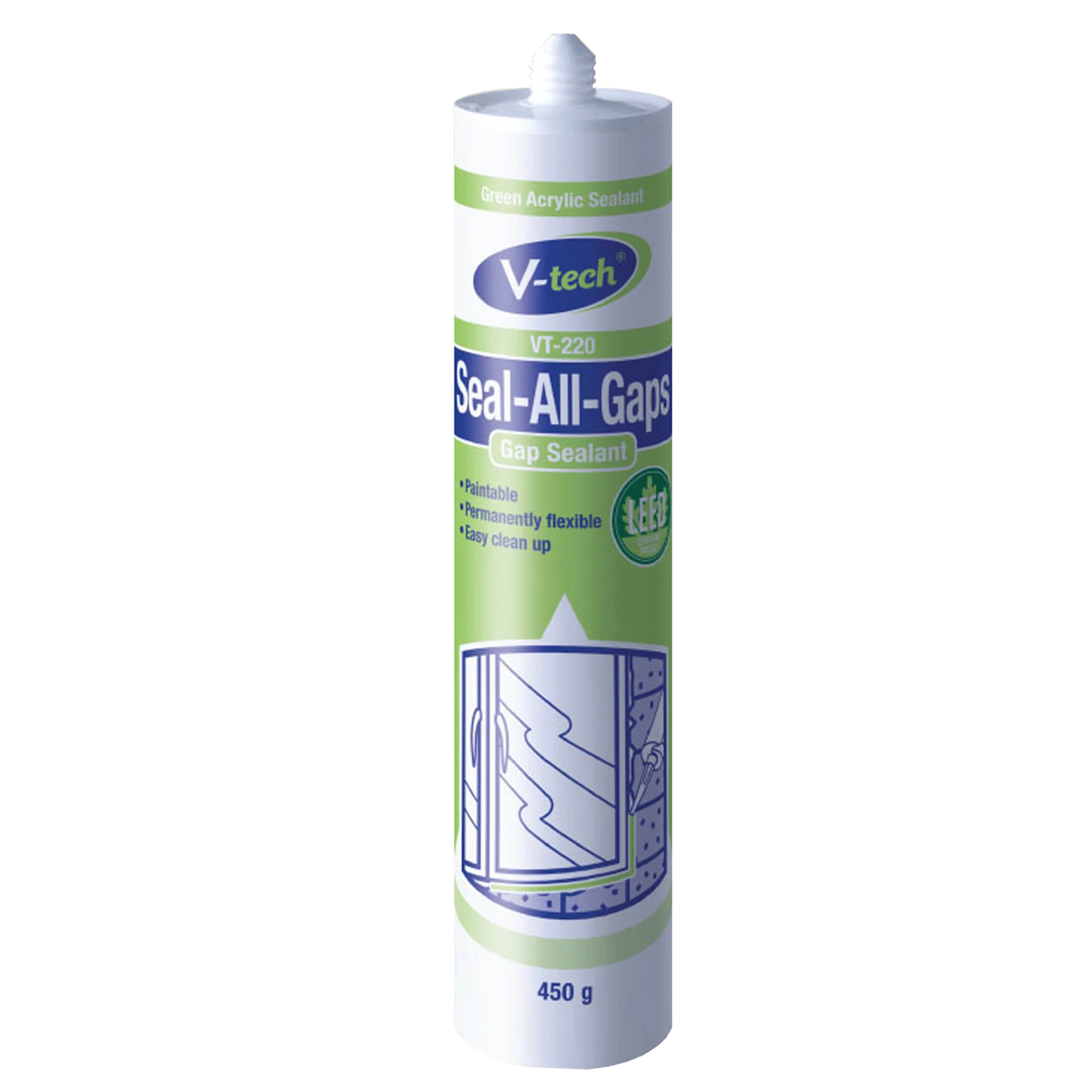 V-Tech Seal All Gaps White 450g