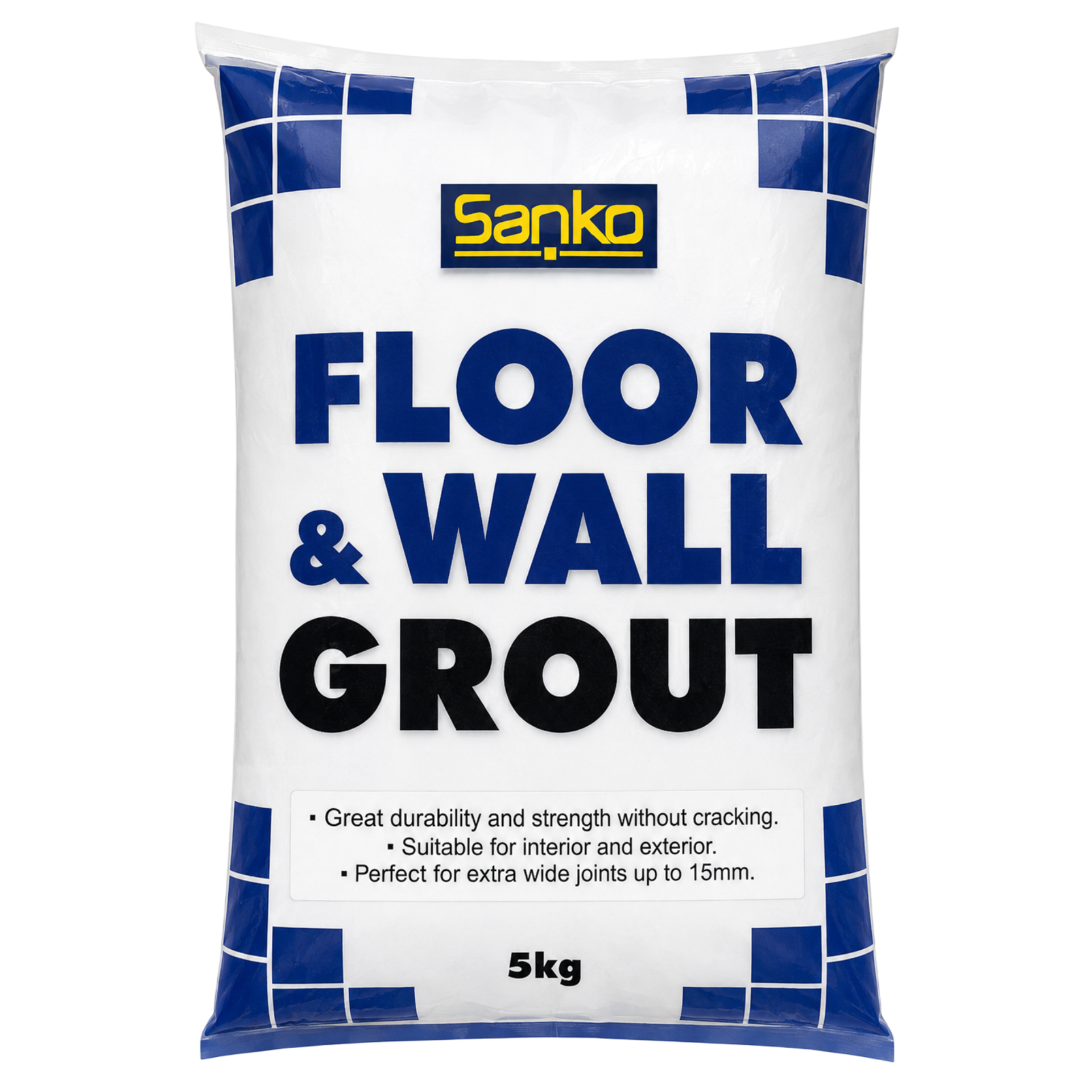 Sanko Grout Floor & Wall 5kg White