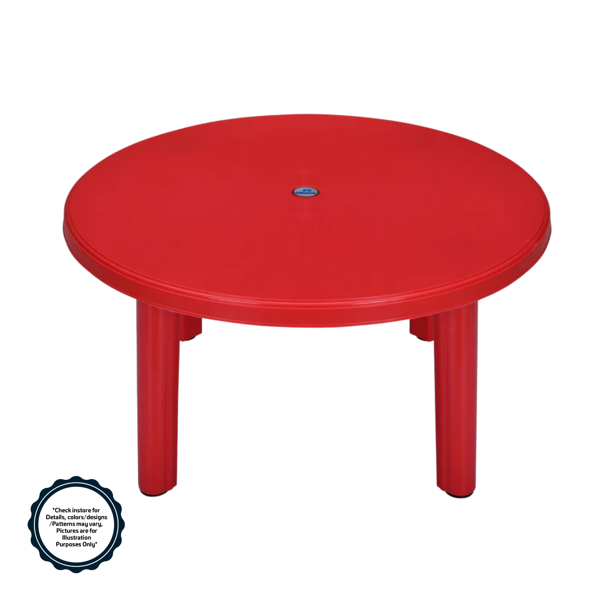 Nilkamal Plastic Meridian Kid's Junior Table L860 x W860 x H470mm Bright Red