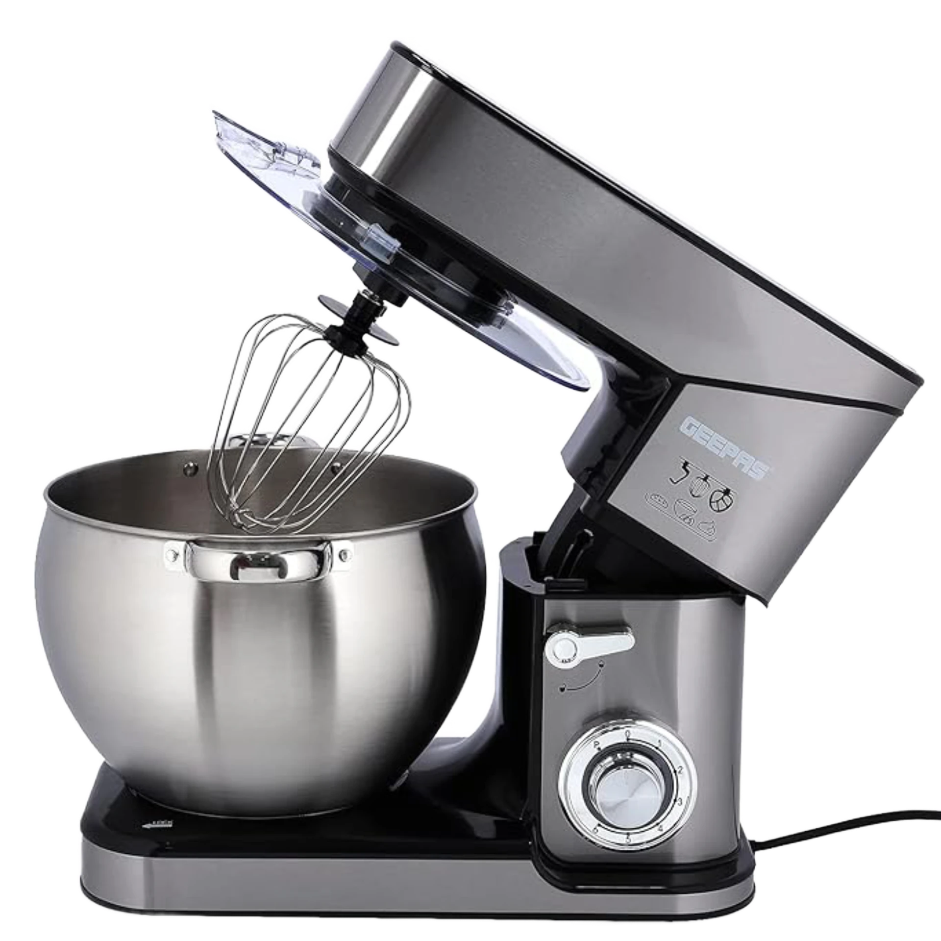 Geepas Stand Mixer with Bowl Stainless Steel 10L