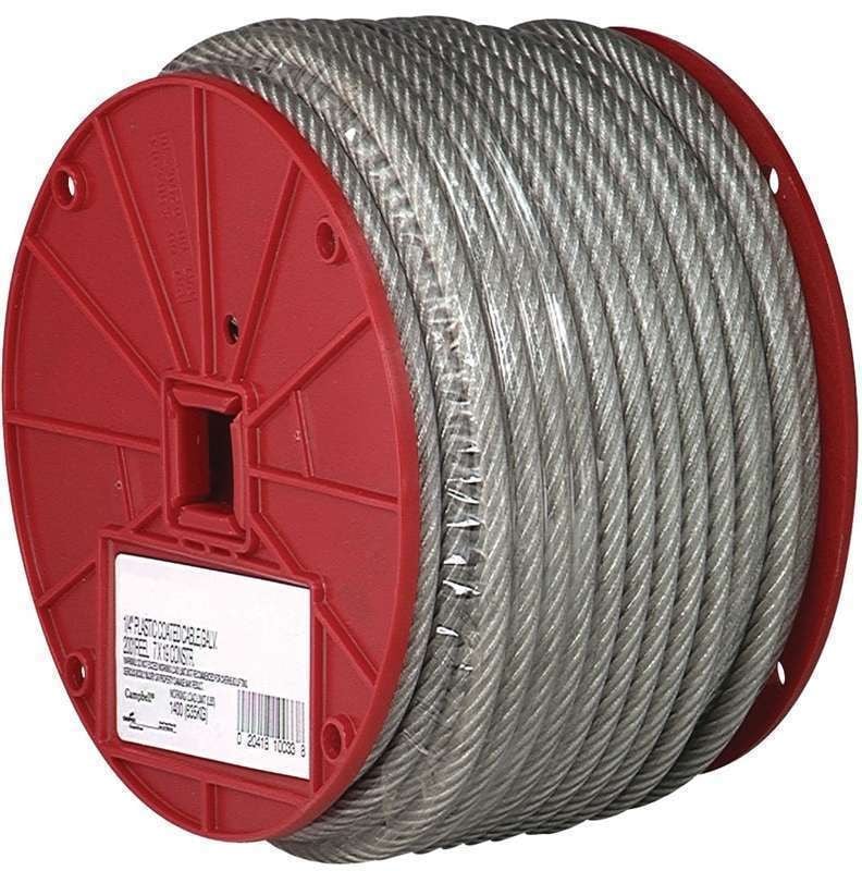 Campbell Cable 3/32"/2mm Vinyl Coated to 3/16"/4.6mm