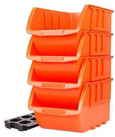 Stackable Bins (L) 21 x 12.7cm (4pc)
