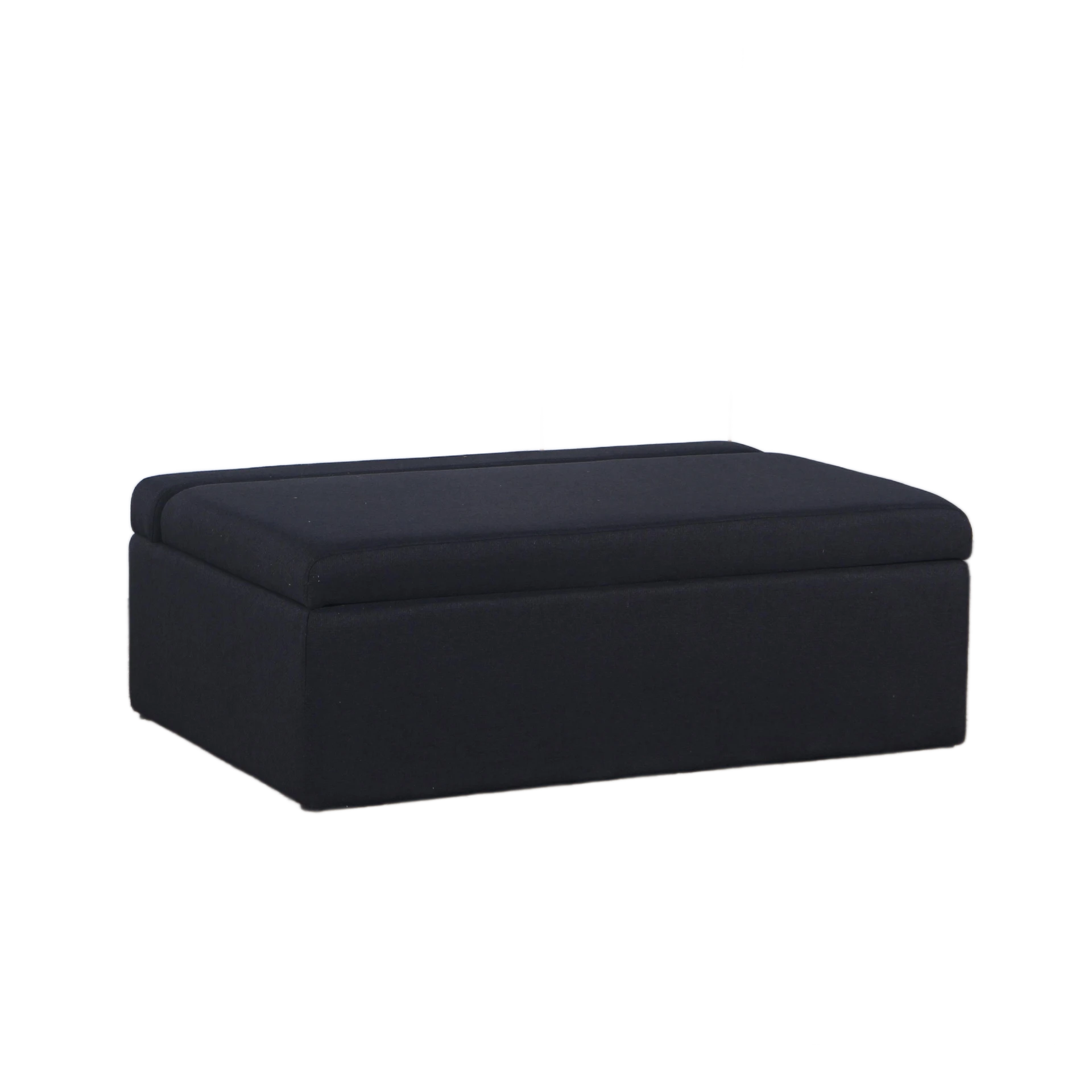 Bless Foldable Single Metal Bed w/ Mattress Black L1900 x W1000 x H410mm #JH2122S