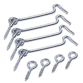Fixworx Hook Gate & Eye Zinc Plate 50mm 4pc