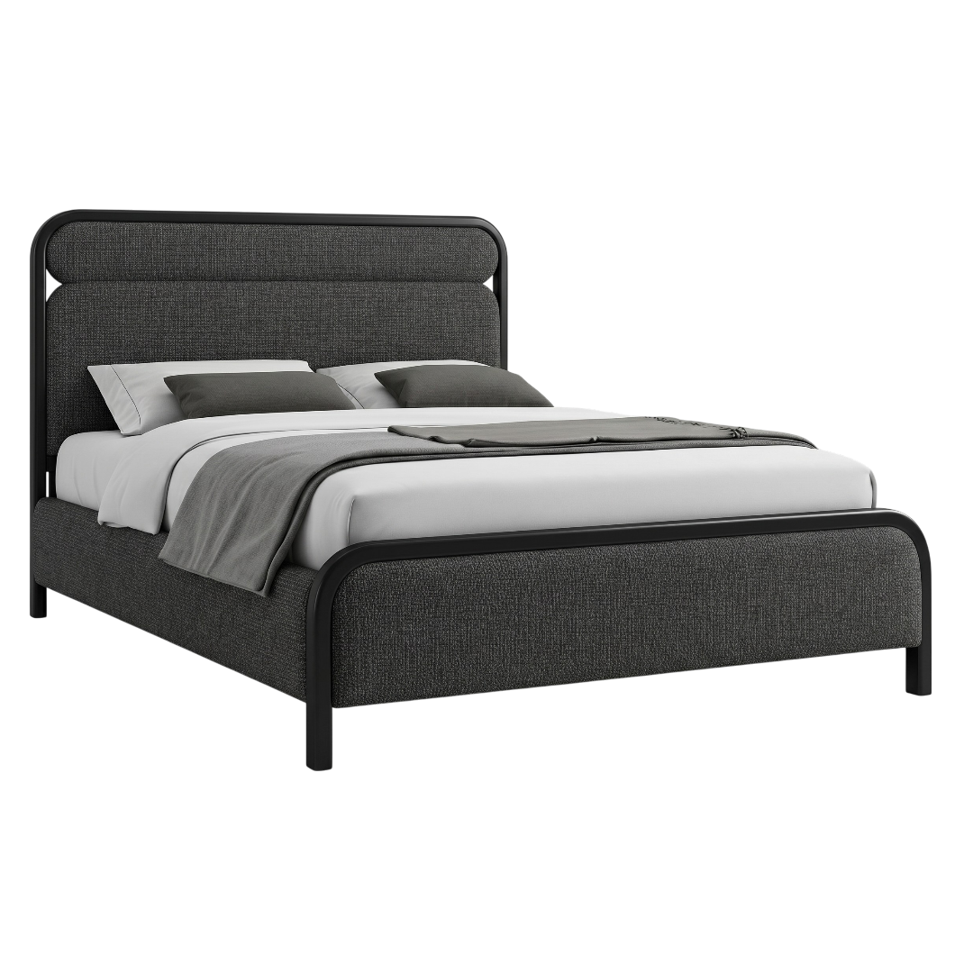Xinhe Akara Queen Bed L1980 x W1530mm Black #XH8509