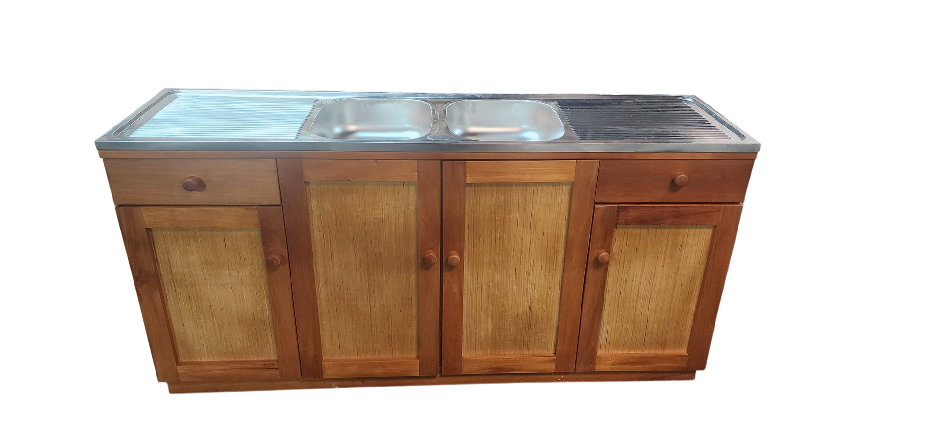Diamex Premium Stainless Steel Double Sink Bench Unit
