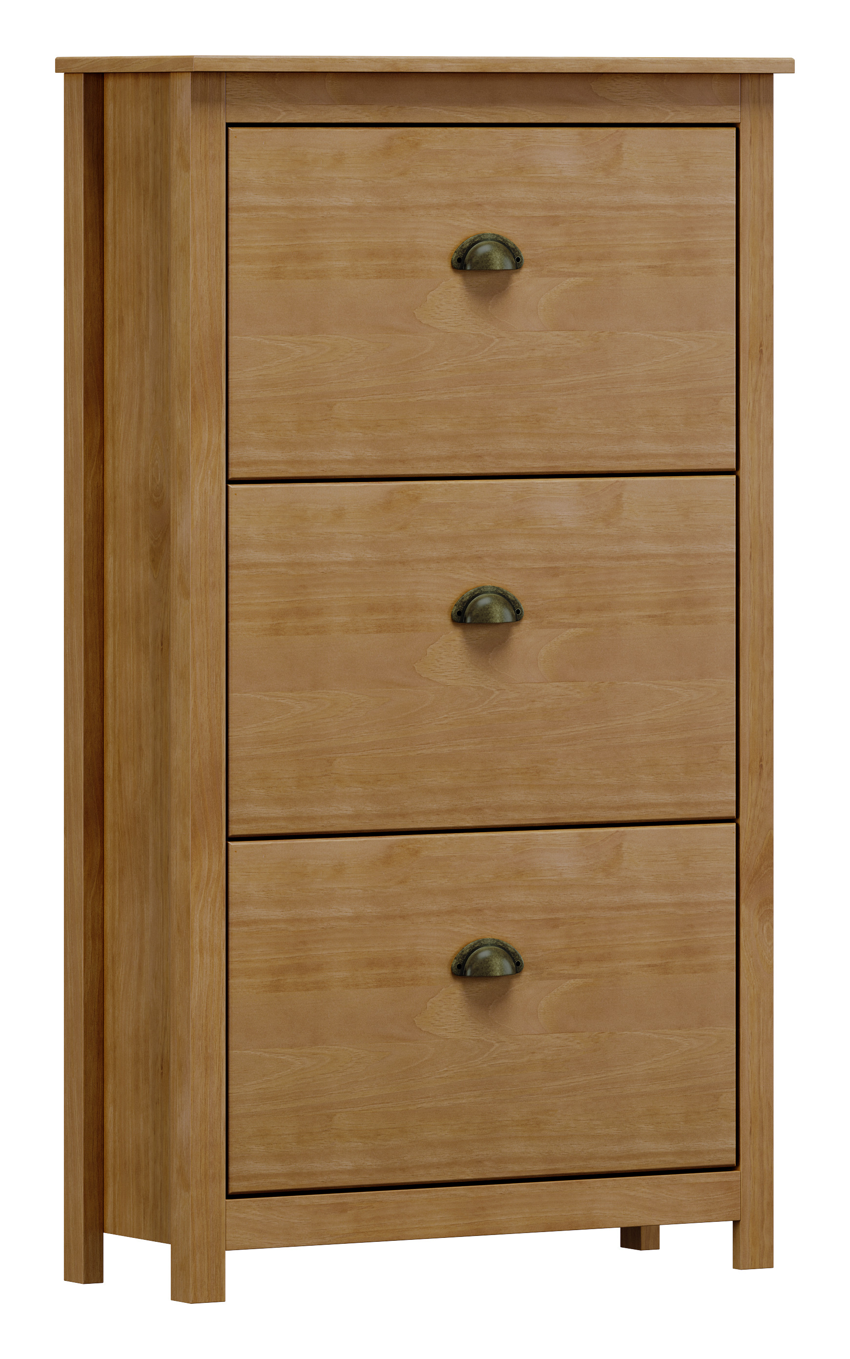 Finestra Topazio Line Solid Wood Shoe Cabinet L700 x W280 x H1230mm Freijo