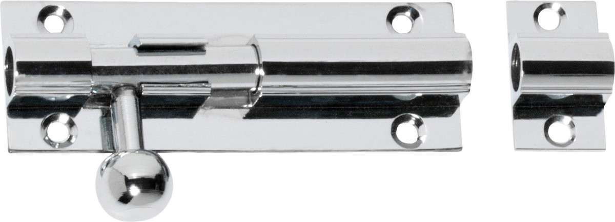 Barrel Bolt 6" Chrome Plated w/ Screws