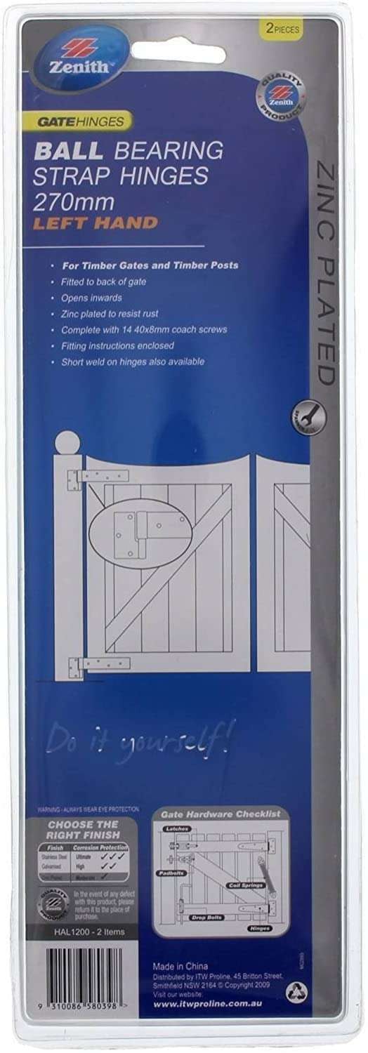 Zenith Ball Bearing Strap Hinges L/H